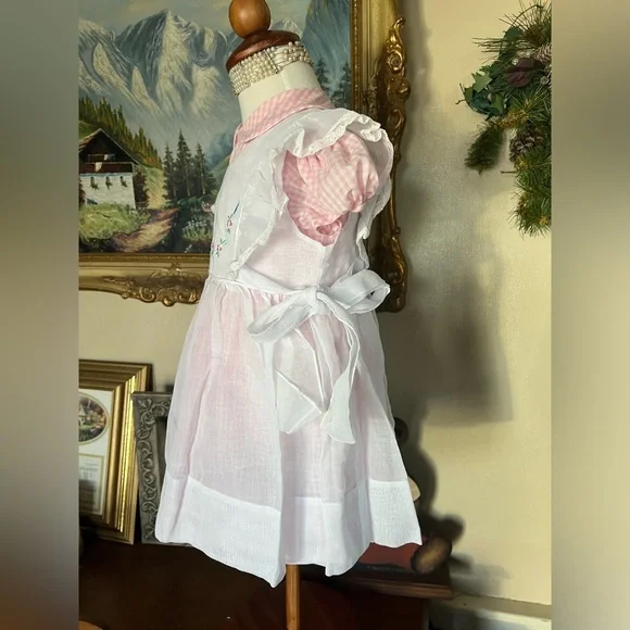 Rare Vintage 1950's Pink Gingham Pinafore Apron Peter Pan Collar Dress is  available for purchase on au PAY Market - Imported Goods Online Store  Co.Ltd. | au PAY Market - Online Shopping Site